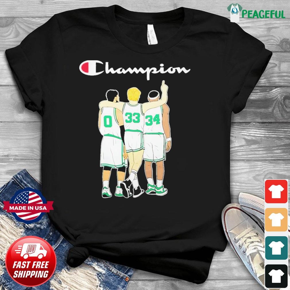 Champion Boston Celtics Paul Pierce Jayson Tatum And Larry Bird Shirt