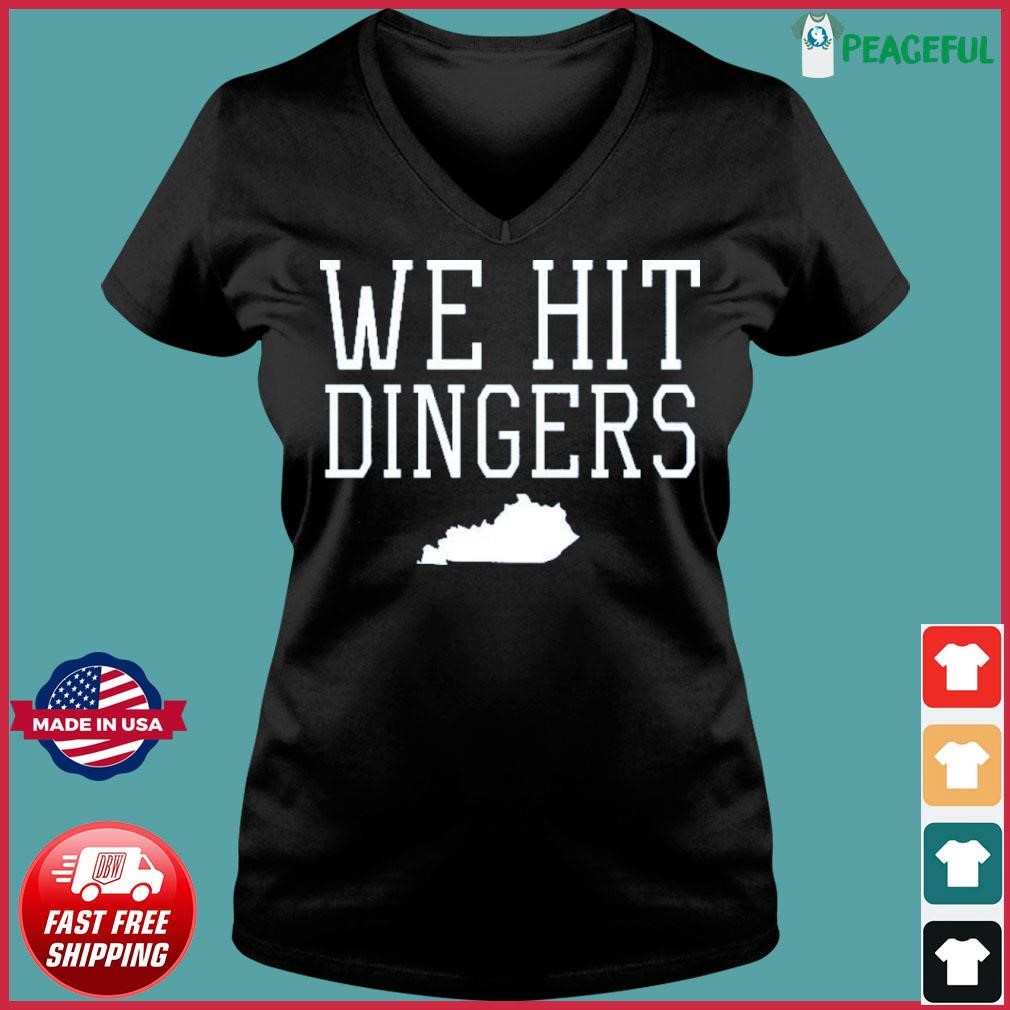 Kentucky Wildcats Baseball We Hit Dingers shirt Ladies V-neck Tee.jpg