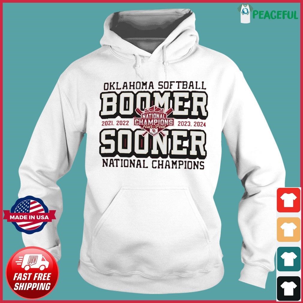 Oklahoma Sooners 2024 NCAA Softball Women’s College World Series Champions Boomer Sooner Hoodie.jpg