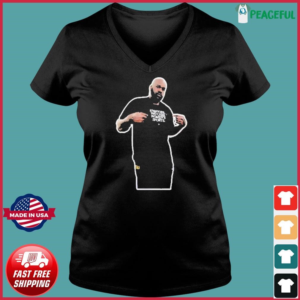 Shaq Cutout Shaq Wearing Everyone Watches Women’s Sports Shirt Ladies V-neck Tee.jpg