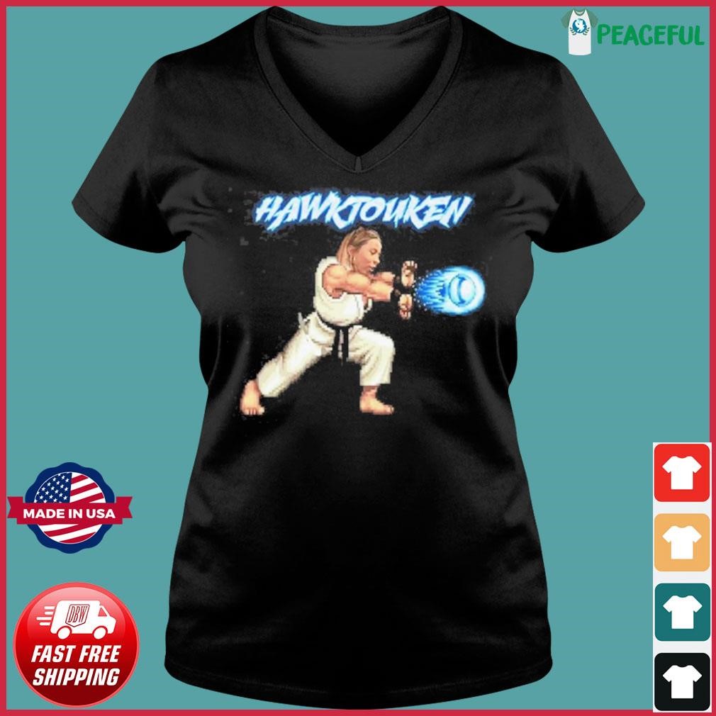 Street Fighter Ryu Hawk Tuah Hawktouken Shirt Ladies V-neck Tee.jpg