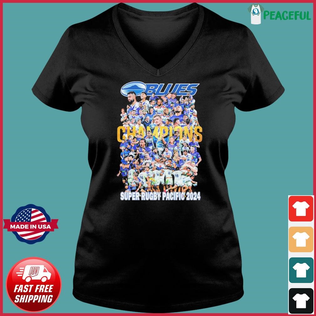 The Blues Team Super Rugby Pacific 2024 Champions Ladies V-neck Tee.jpg