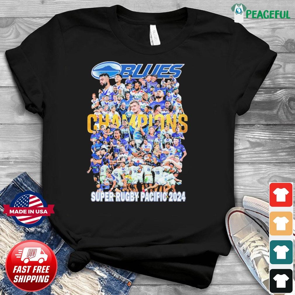The Blues Team Super Rugby Pacific 2024 Champions T-Shirt