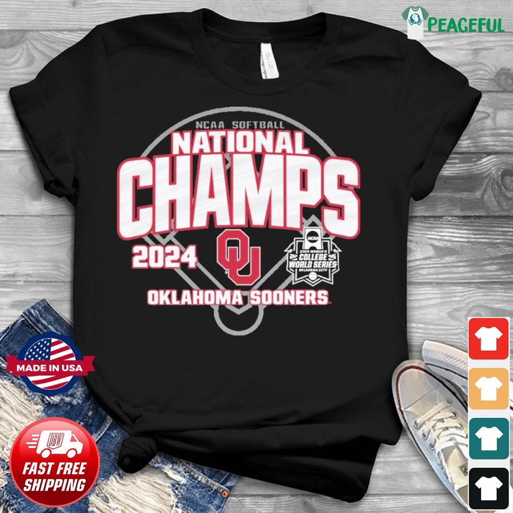 University of Oklahoma Softball 2024 National Champions TShirt