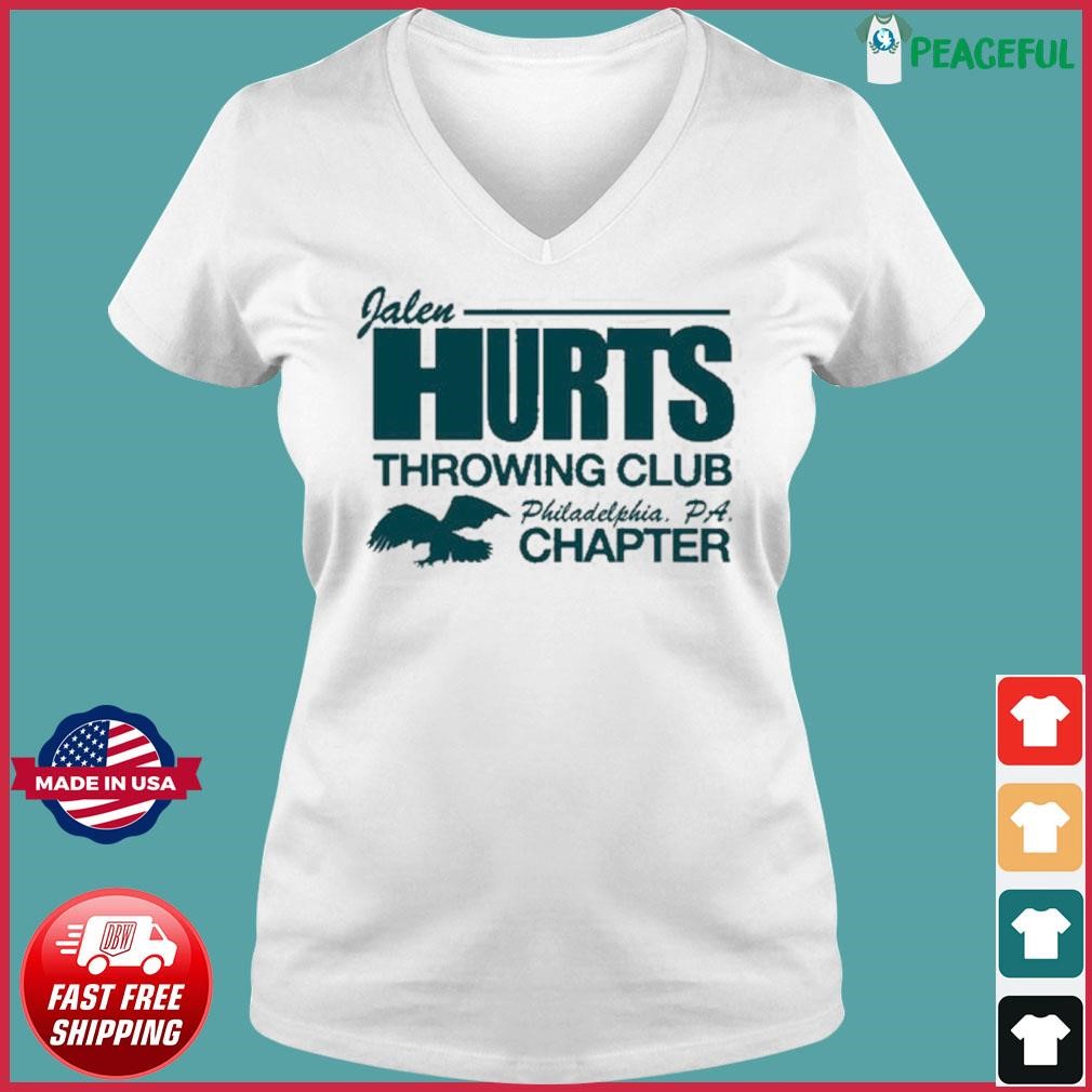 Jalen Hurts Throwing Club 2024 Shirt Ladies V-neck Tee.jpg