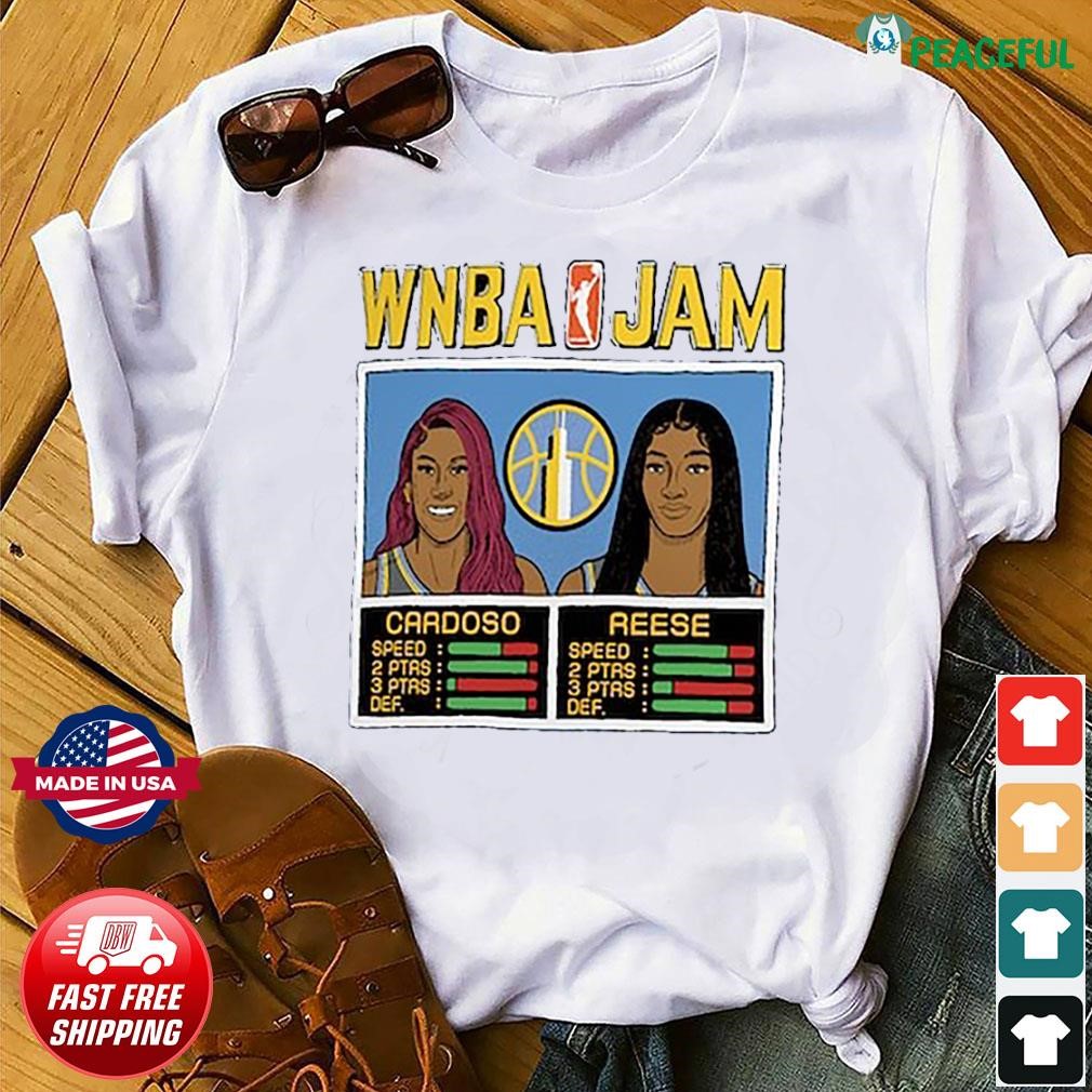 WNBA Jam Angel Reese and Kamilla Cardoso Chicago Sky Shirt