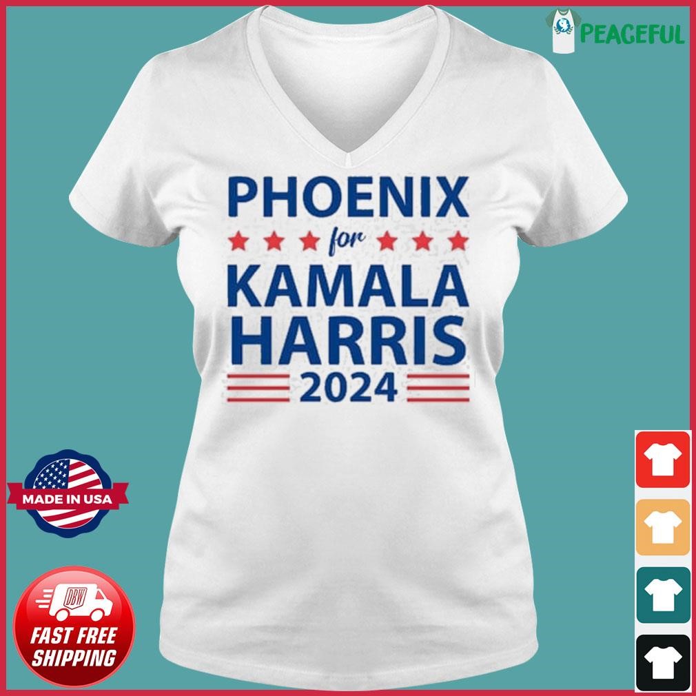 Phoenix For Kamala Harris For President 2024 Ladies V-neck Tee.jpg