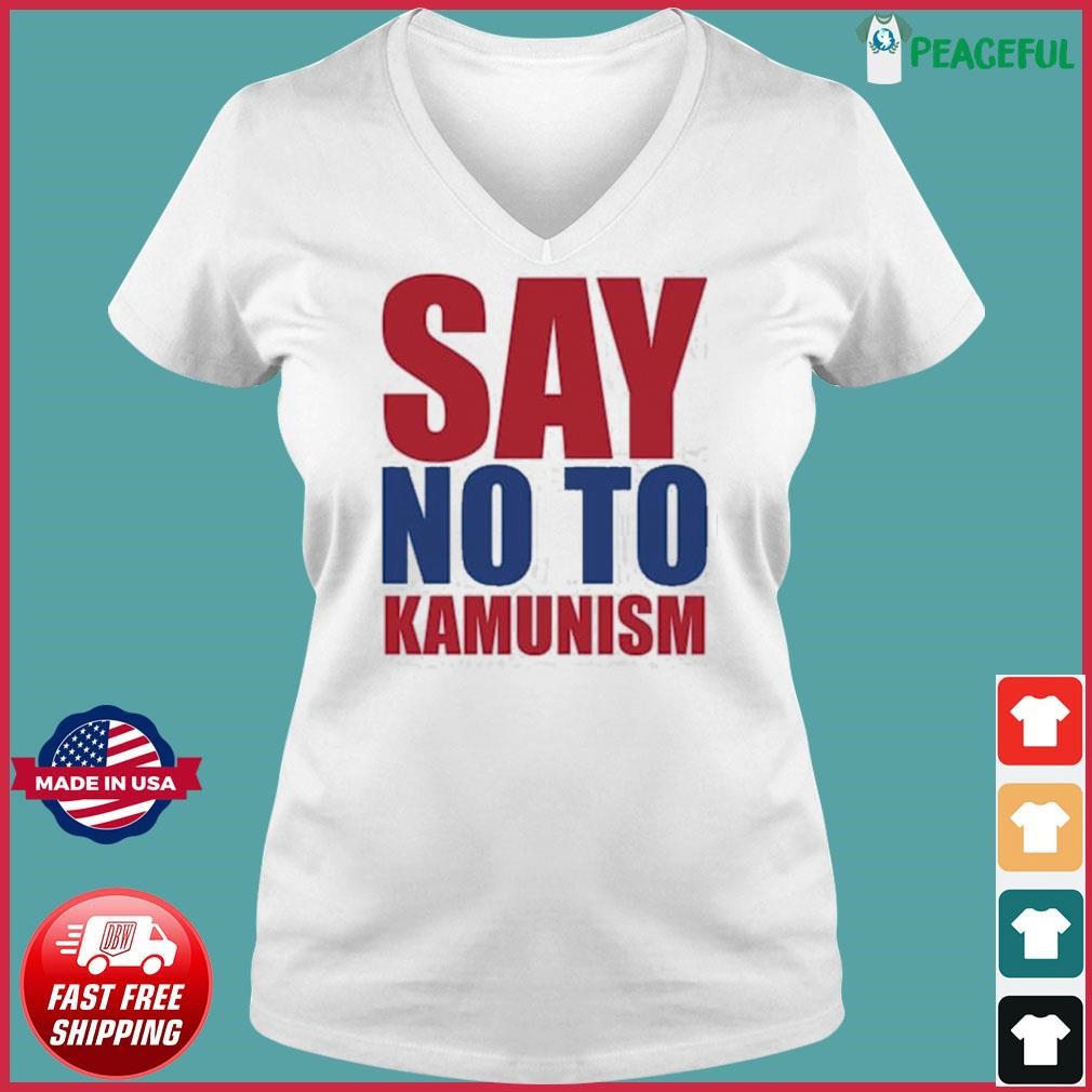 Say No To Kamunism minimalist 2024 Ladies V-neck Tee.jpg