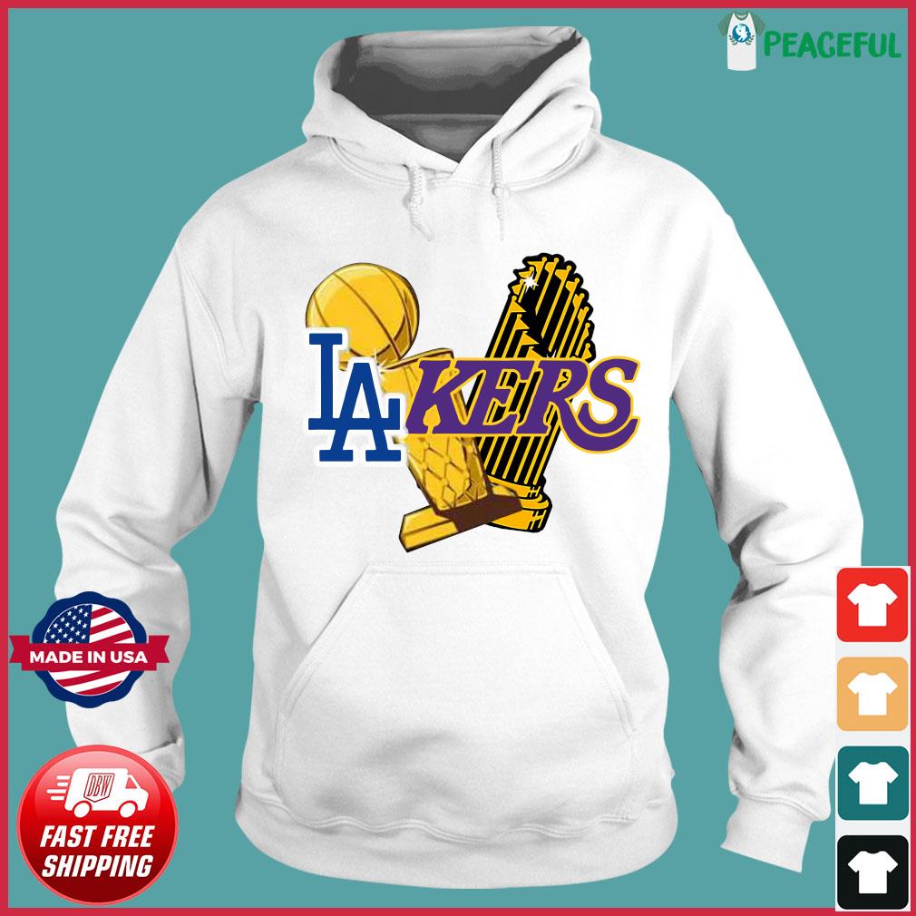 Los Angeles Dodgers Lakers 2020 World Champions Trophies shirt, hoodie,  sweater, long sleeve and tank top