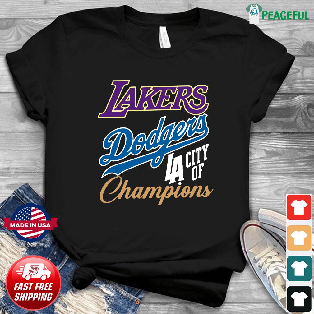 Los Angeles Dodgers Lakers Champions Championship World Series
