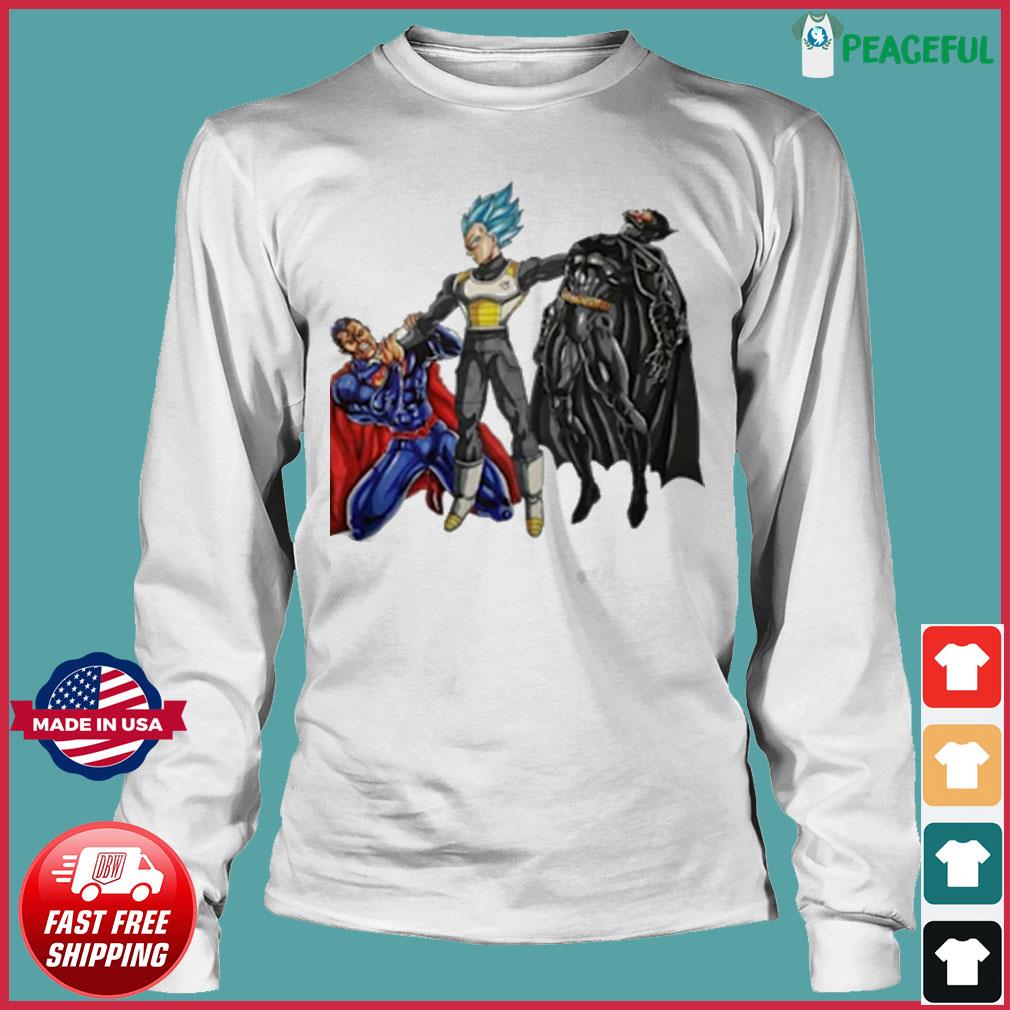 Dragon Ball Goku Vegeta Vs Superman And Batman Shirt, hoodie, sweater, long  sleeve and tank top