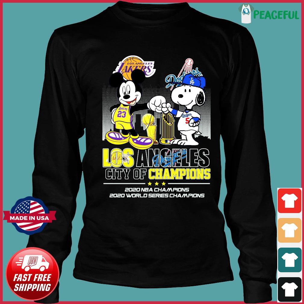 Mickey Mouse Los Angeles Lakers And Dodgers City Of Champions 2020 Nba  Champions shirt