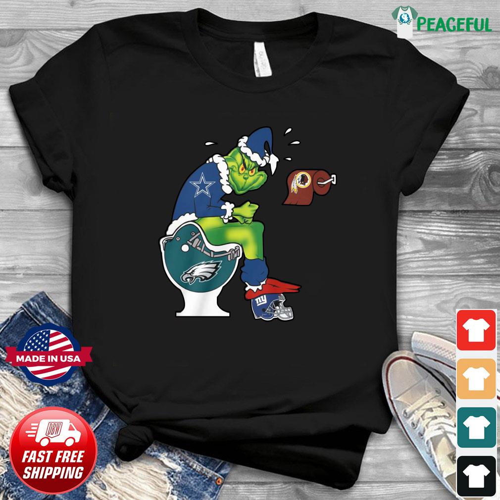 Santa Grinch Dallas Cowboys Toilet Christmas T-shirt, sweater, hoodie,  sweater, long sleeve and tank top