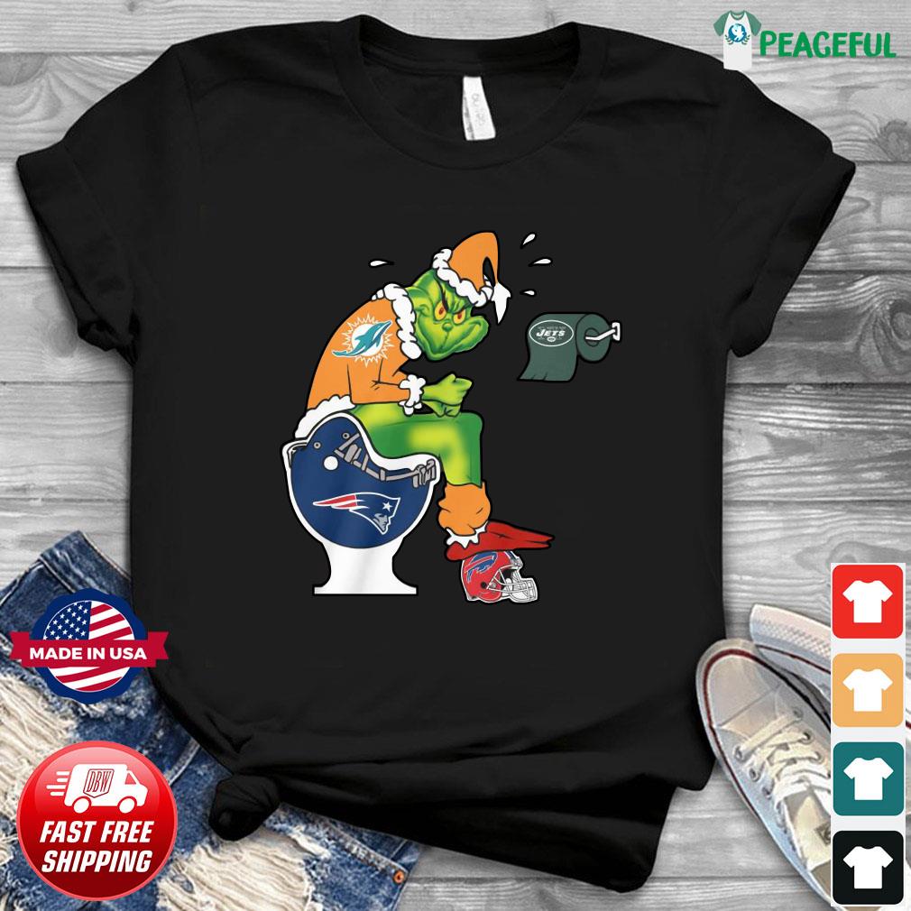 The Grinch Miami Dolphins Shit On Toilet New England Patriots And