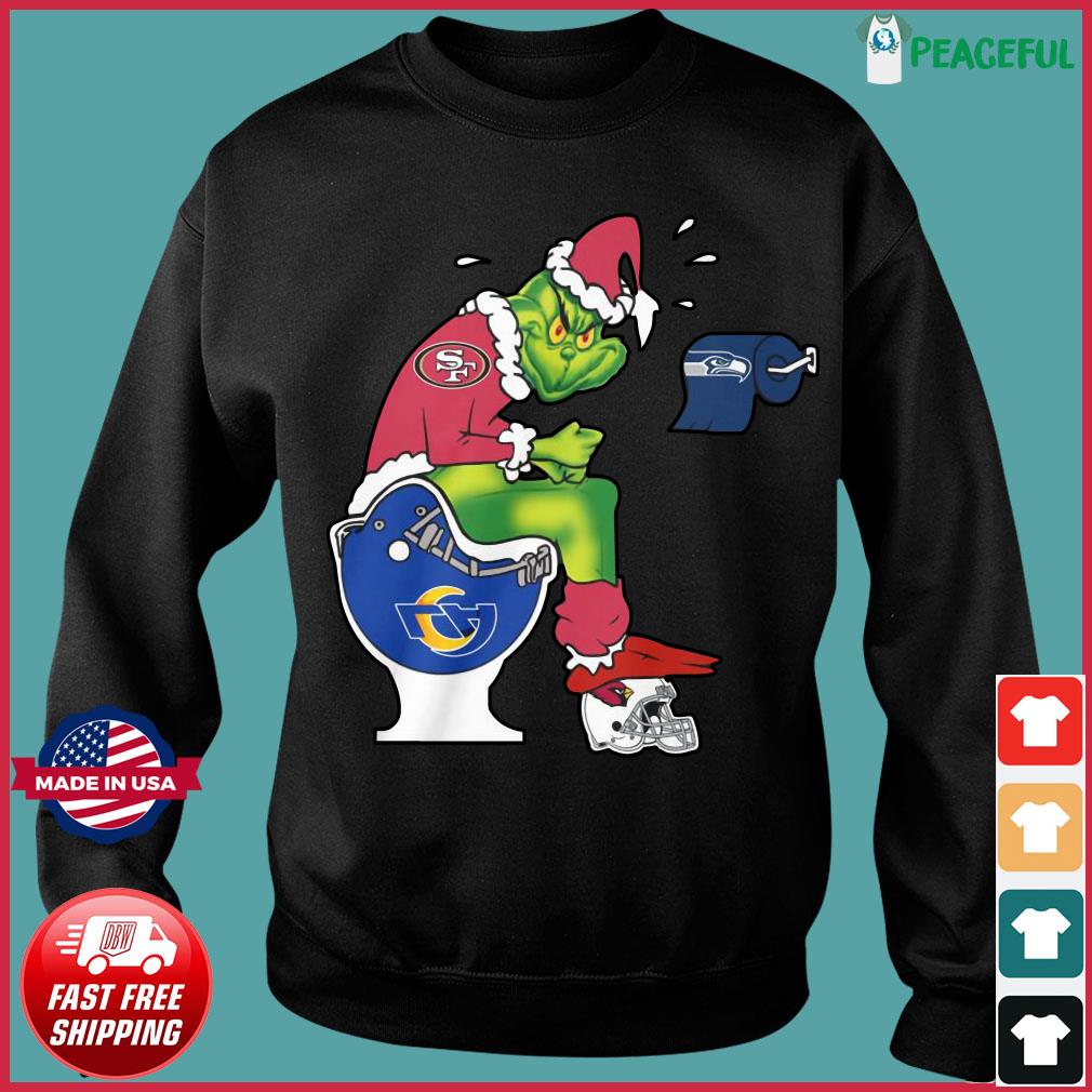 San Francisco 49ers NFL Santa Grinch Toilet Football Team