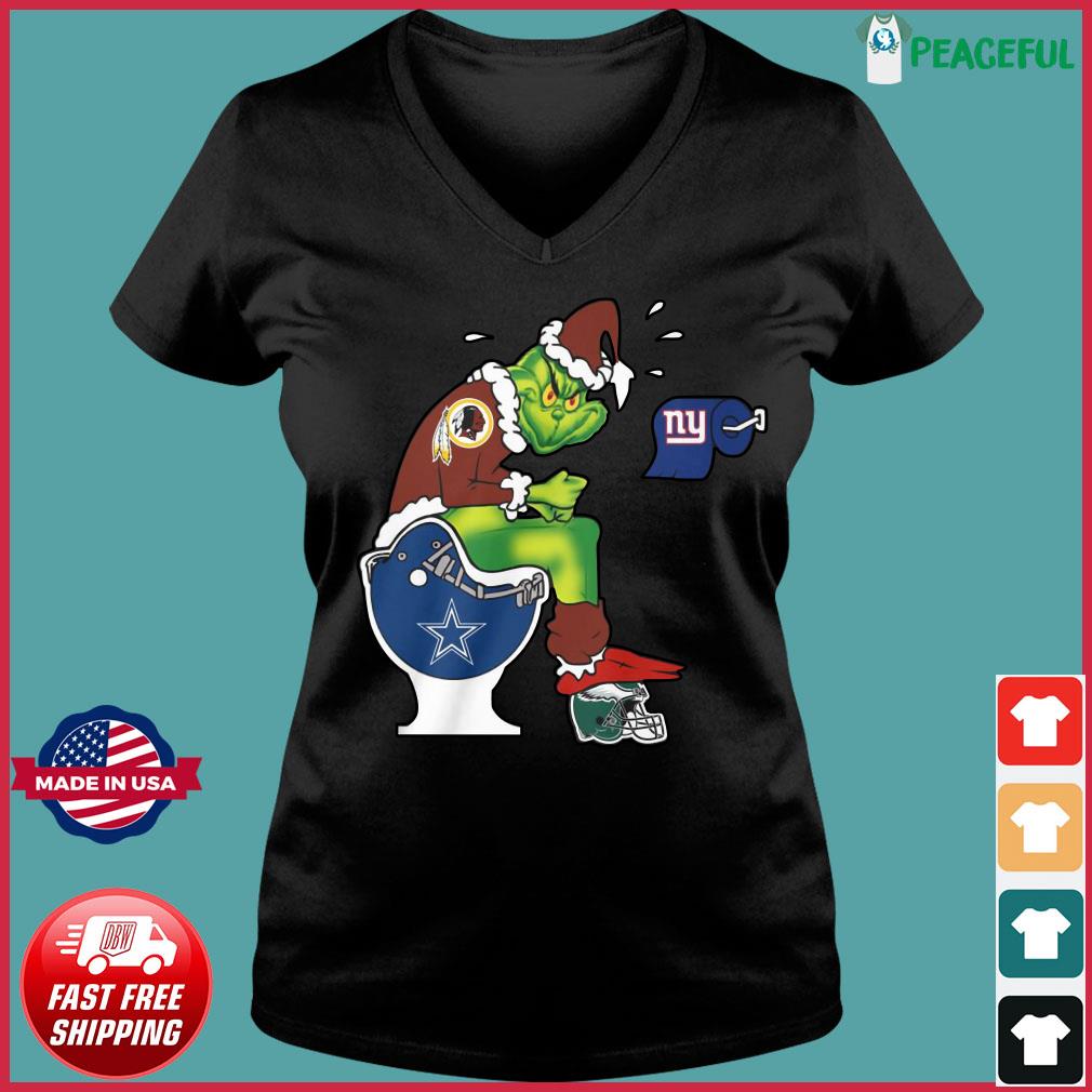 The Grinch Washington Football Team Shit On Toilet Dallas Cowboys Christmas  shirt, hoodie, sweater, long sleeve and tank top