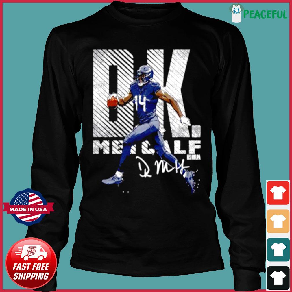 DK Metcalf #14 Seattle Seahawks Name & Number Player T-Shirt S-5XL Gift  Fan