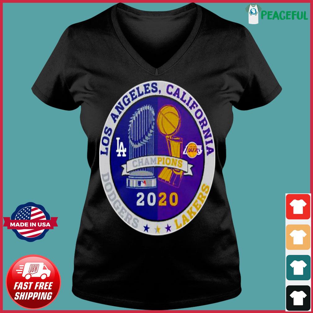 Los Angeles California Los Angeles Dodgers Lakers Champions 2020 shirt,  hoodie, sweater, long sleeve and tank top