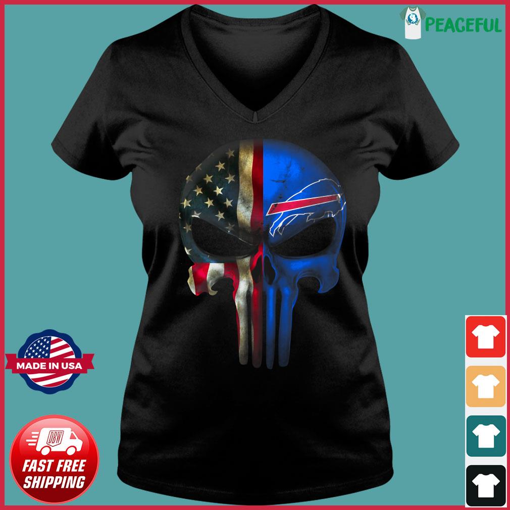 Buffalo Bills Logo With American Flag Short Sleeve Shirt