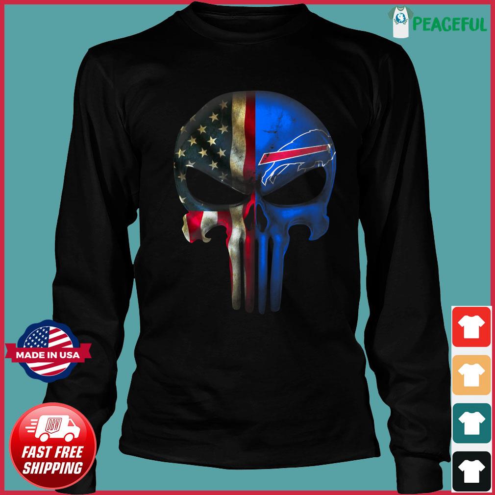 Punisher Skull American Flag Buffalo Bills Shirt, hoodie, sweater