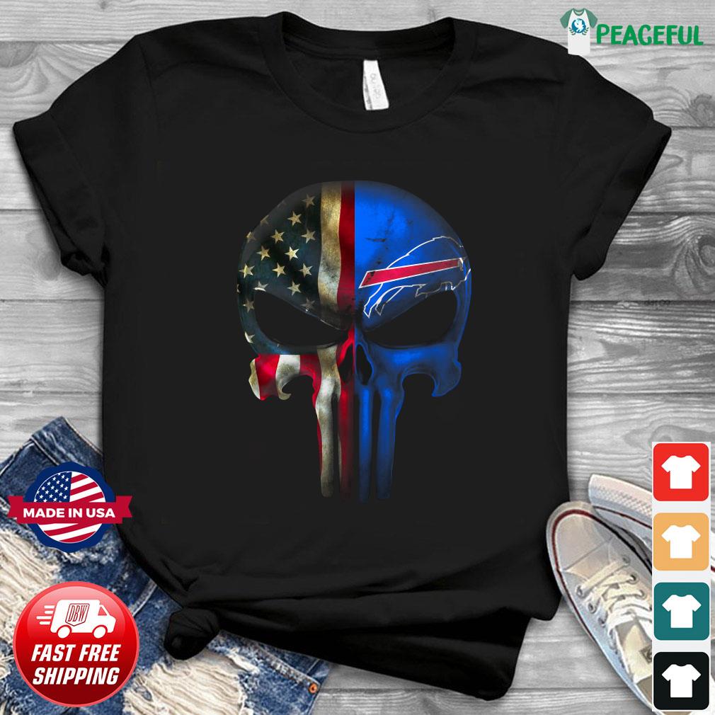 Punisher Skull American Flag Buffalo Bills Shirt, hoodie, sweater