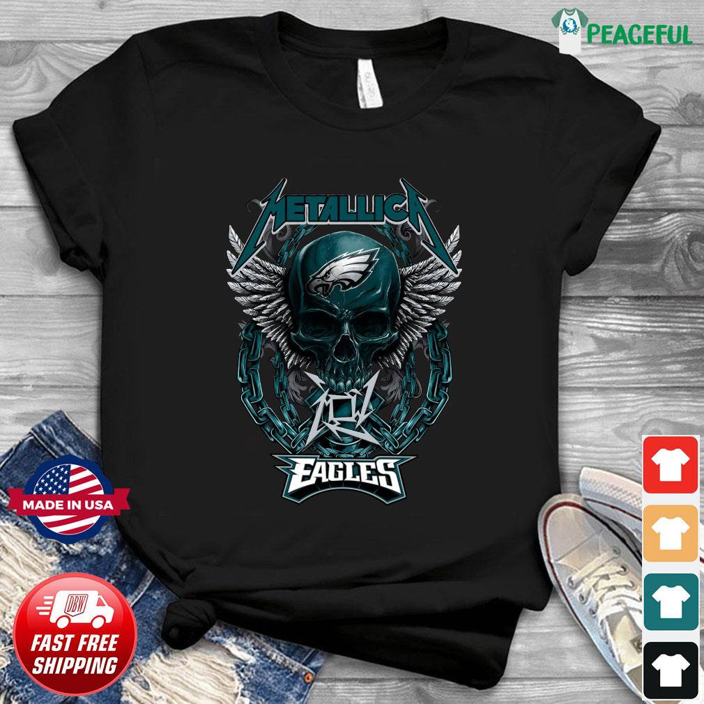 philadelphia eagles skull shirt