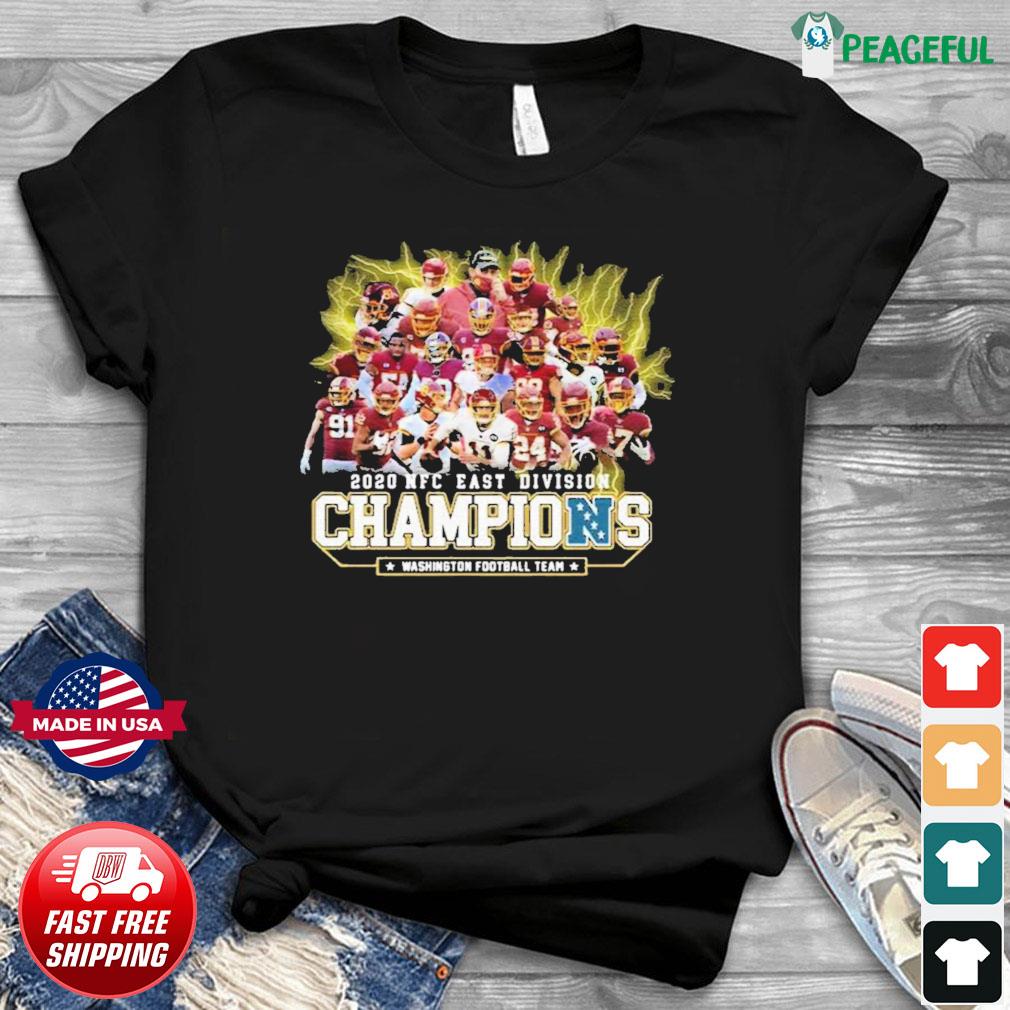 Official washington football team nfc east champions 2020 signatures shirt,  hoodie, sweater, long sleeve and tank top