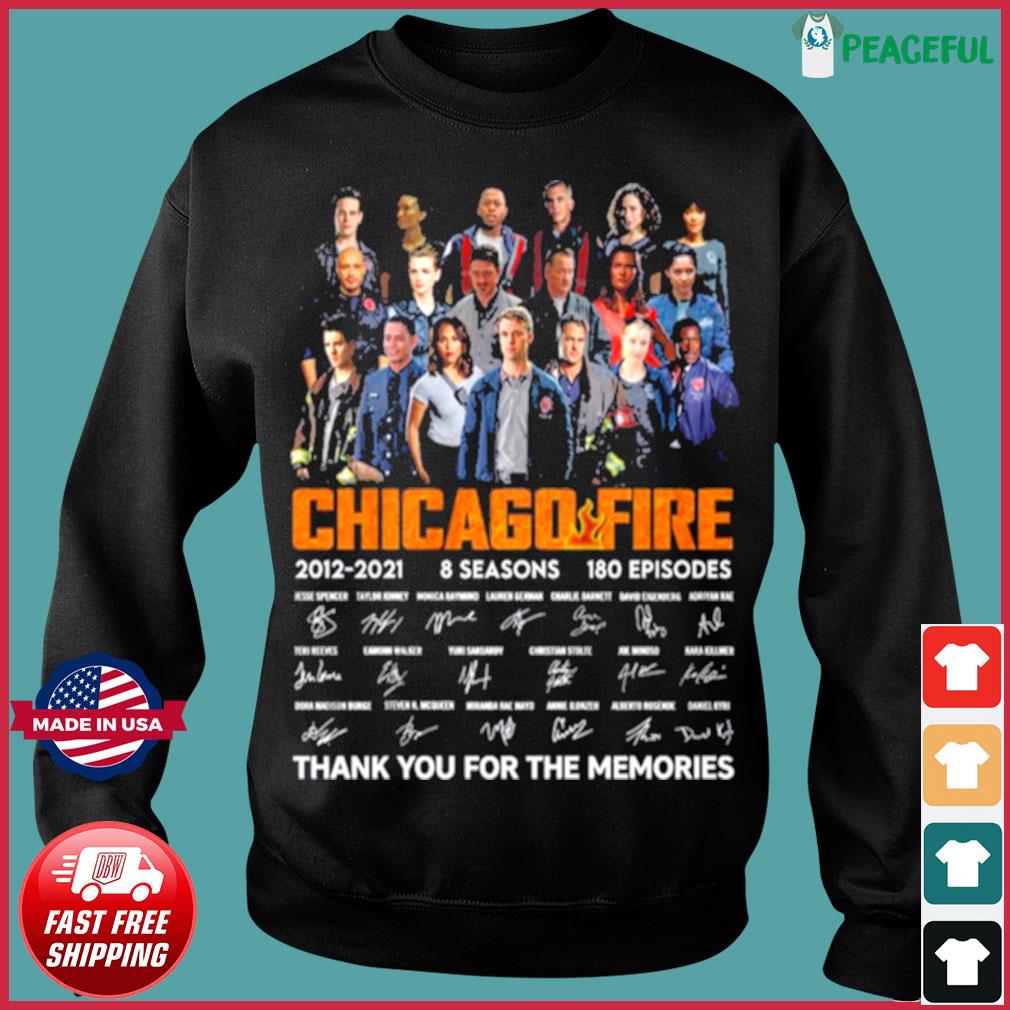 Chicago Fire Tv Series 2021 2021 8 Seasons 180 Episodes Signatures Shirt,  hoodie, sweater, long sleeve and tank top