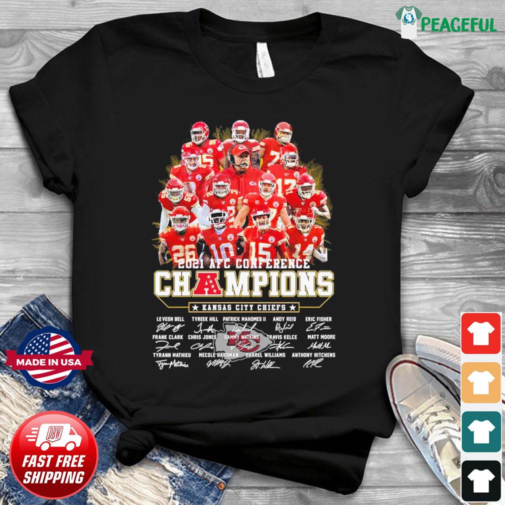 Official Kansas City Chiefs 2021 American Football Conference Champions Afc  Championship Signatures Shirt, hoodie, sweater, long sleeve and tank top