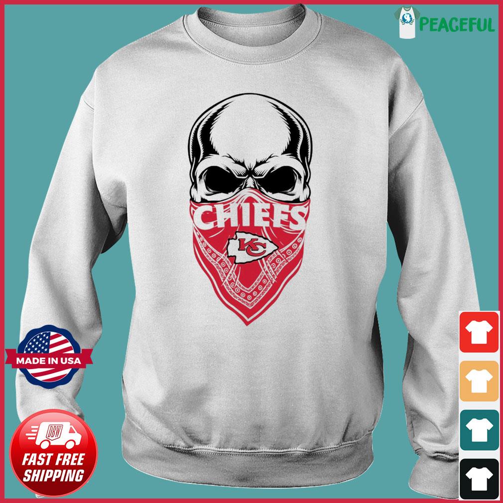 Skull Kansas City Chiefs shirt NFL football t-shirt gift Unisex