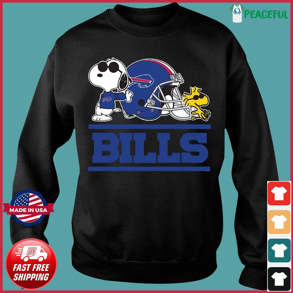 The Buffalo Bills Joe Cool And Woodstock Snoopy Mashup Youth Hoodie 