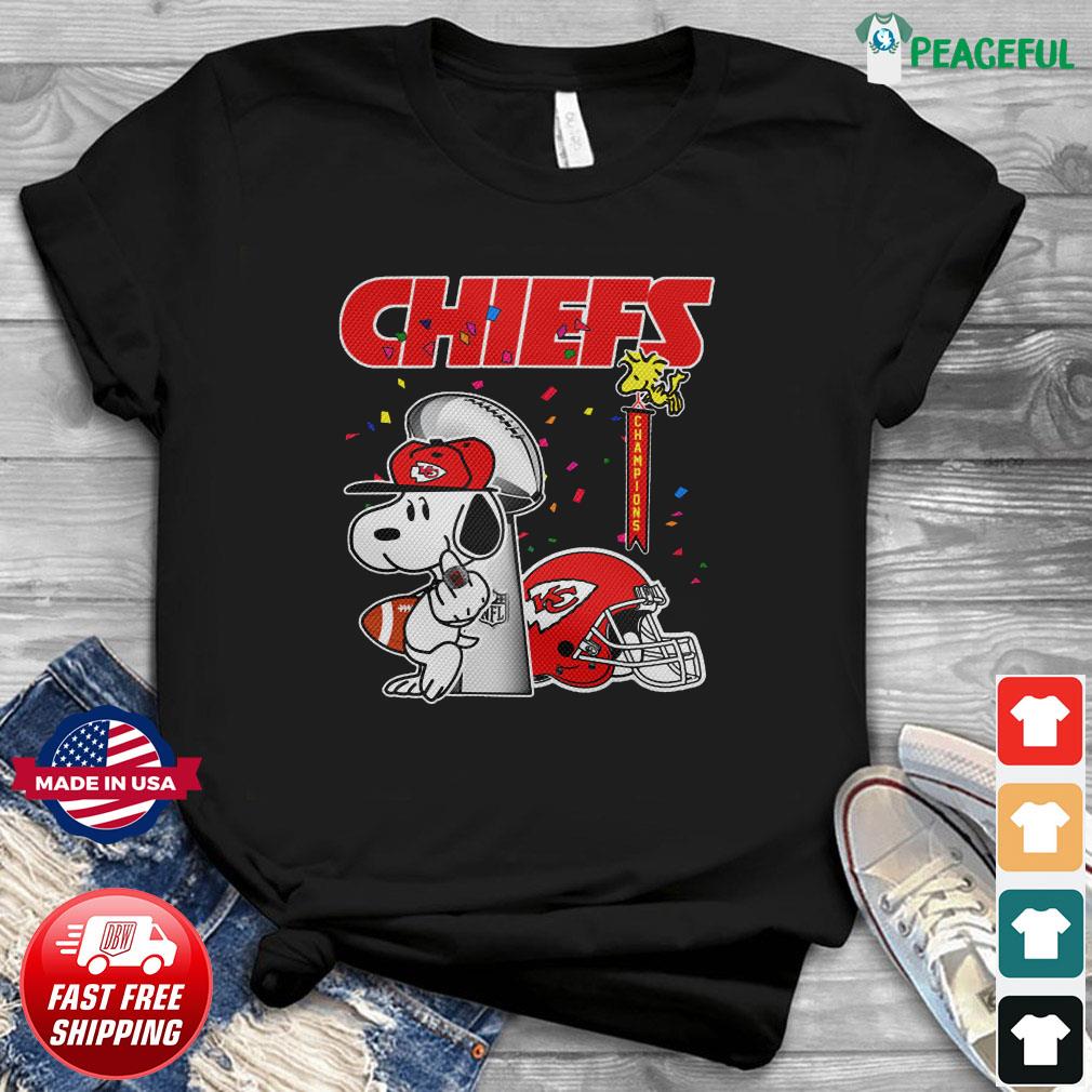 The Snoopy And Woodstock With Kansas City Chiefs Of Nfl Champions Shirt,  hoodie, sweater, long sleeve and tank top